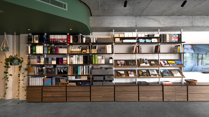SDA office fitout bookcases
